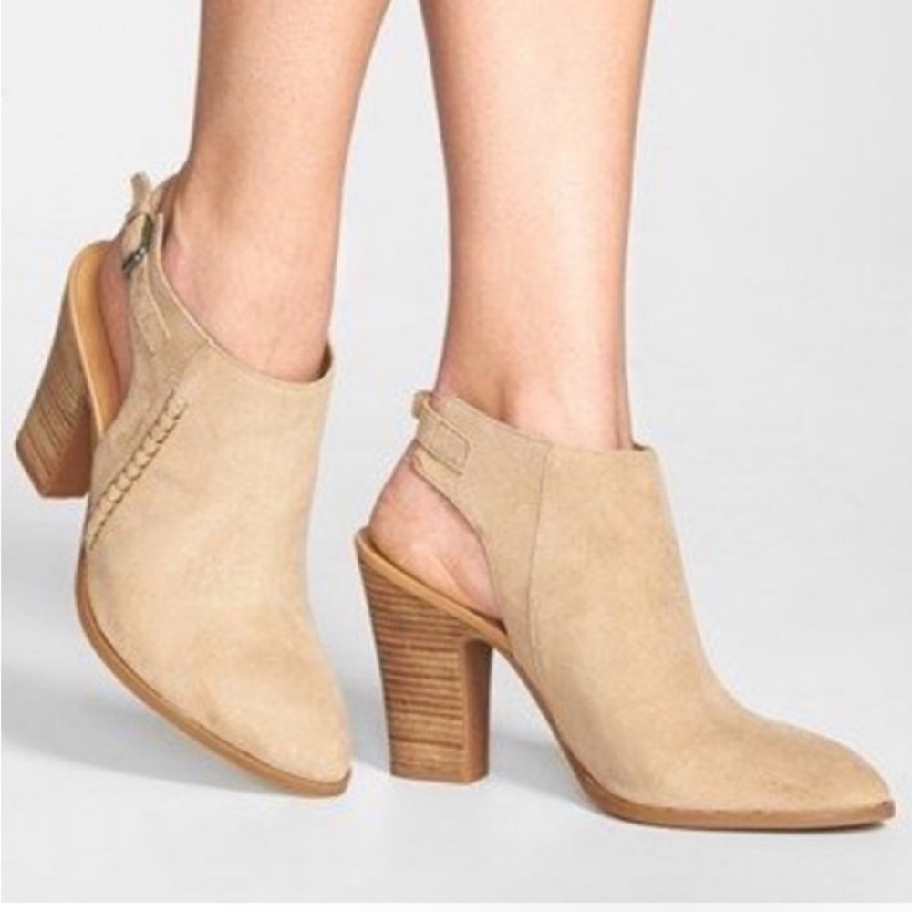 Franco Sarto Tan Heeled Boots for Women
